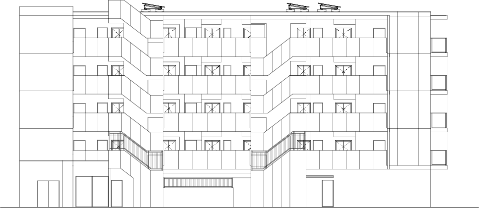 西側立面図