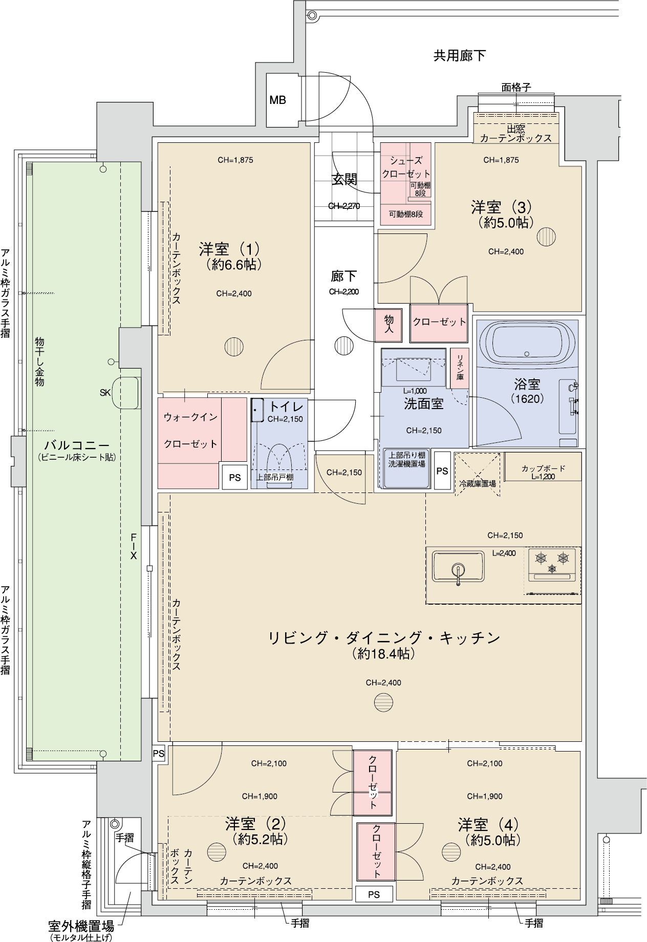 A Typeの間取り図