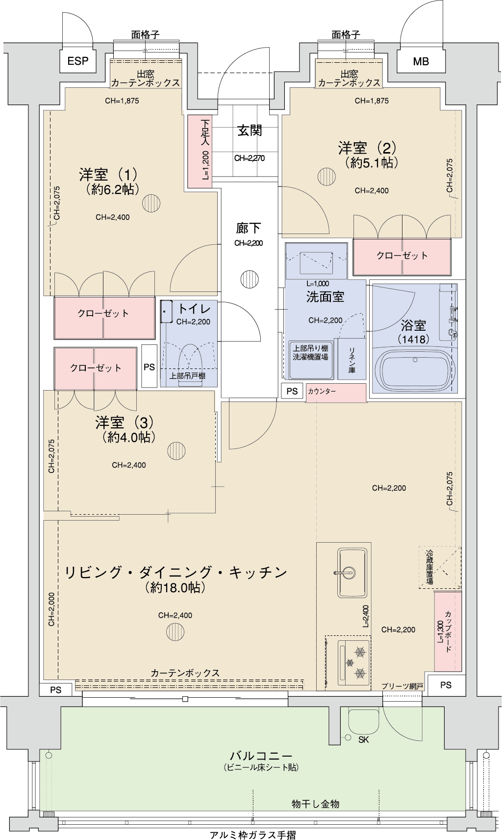 C Typeの間取り図